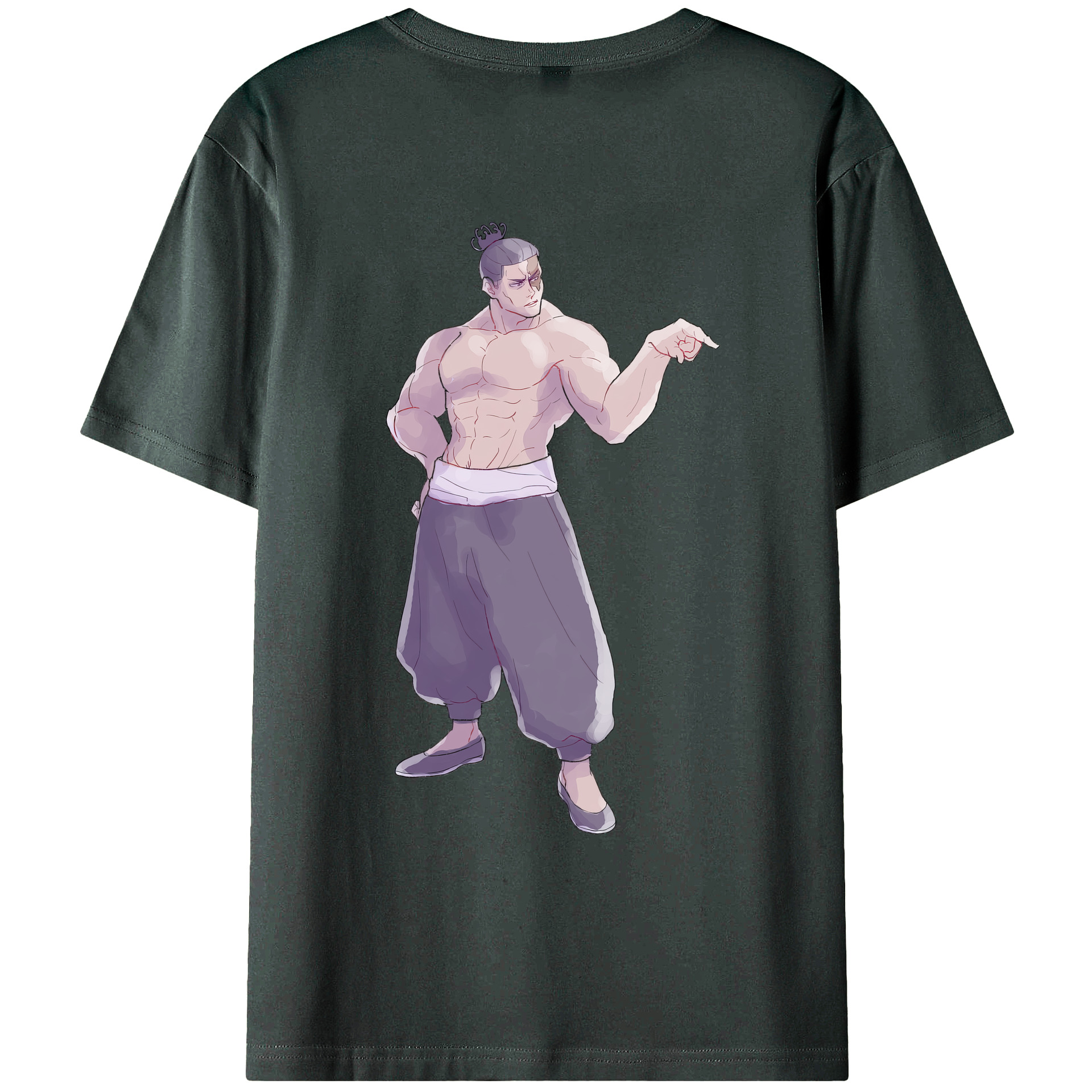 （画像用） 呪術廻戦 Jujutsu Kaisen 綿100％ メンズ半袖Tシャツ（バックプリント） 通気性